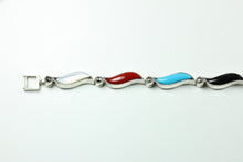 Green Onyx, Carnelian, Opalite and Marcasite Bracelet