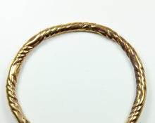 Brass Engraved Dragon Head Open Bangle