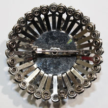 Vintage Retro Blue Crystal Brooch