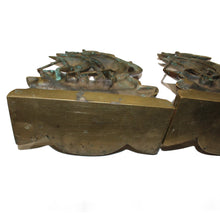 Antique Brass Ship Book Ends