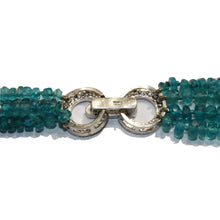 Blue Apatite Graduated Multi-Strand Beaded Necklace