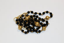 Natural Black Spinel and Gold Necklace