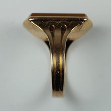Antique 18ct Rose Gold Sardonyx Mens Signet Ring