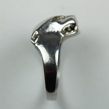 9ct White Gold Panther Mens Ring