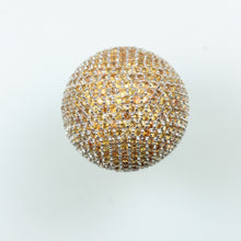 Sterling Silver Orange Sapphire Ball Ring