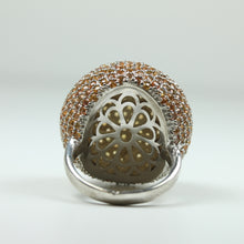 Sterling Silver Orange Sapphire Ball Ring