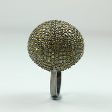 Sterling Silver Green Sapphire Ball Ring