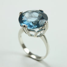 Sterling Silver Synthetic Light Blue Topaz