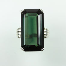 Sterling Silver Green Synthetic Topaz Ring