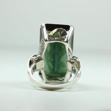 Sterling Silver Green Synthetic Topaz Ring