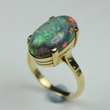 18ct Yellow Gold Solid Matrix Opal Ring