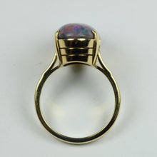 18ct Yellow Gold Solid Matrix Opal Ring