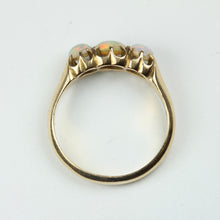 Victorian 15ct Yellow Gold Three Cabochon Opal Ring