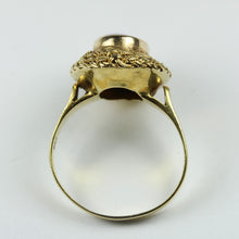 18ct Yellow Gold Solid Black Opal Ring