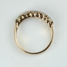 Victorian 18ct Yellow Gold Five Cabochon Opal Ring