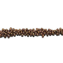 Semi-Baroque Brown Pearl Twisted Beaded Necklace