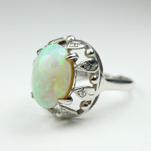 18ct White Gold White Opal Cocktail Ring