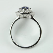 Lightning Ridge Solid Black Opal and Diamond Ring