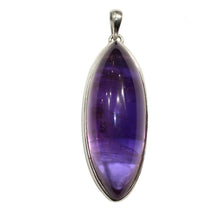 Sterling Silver Cabochon Amethyst Pendant