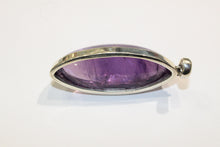 Sterling Silver Cabochon Amethyst Pendant