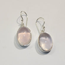 Sterling Silver Rose Quartz Hook Drop Earrings