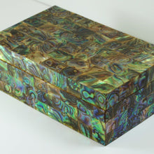 Vintage Abalone Shell Inlay Wood Jewellery Box