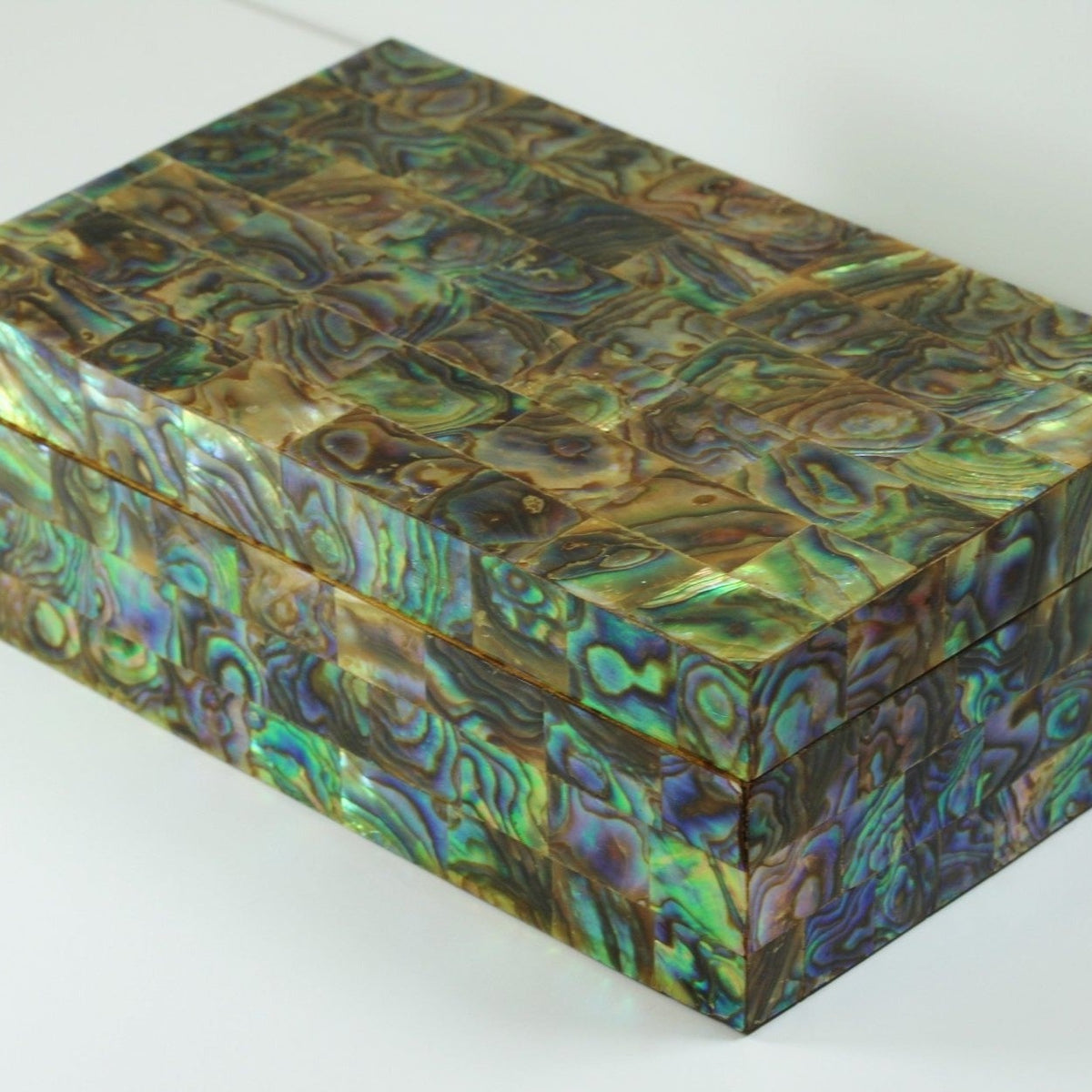 Vintage Wood newest & Abalone Inlay Dragon Jewelry Box