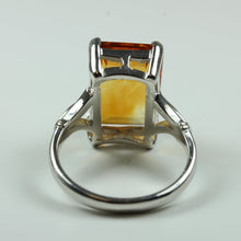 9ct White Gold Citrine Dress Ring