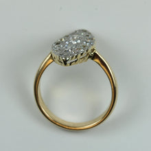 Antique Platinum Diamond Marquis Cluster Dress Ring