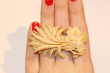 Victorian Ivory Wheat Sheaf Brooch