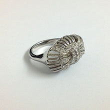 Diamond Bow Ring Art Deco Revival