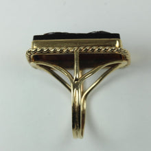 9ct Yellow Gold Carved Carnelian Cameo Ring