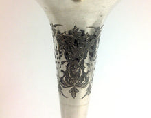 Pair of Silver Flute Vases