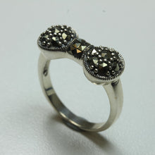 Sterling Silver Bow Marcasite Ring