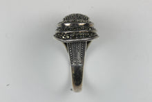 Sterling Silver Wave Design Marcasite Ring