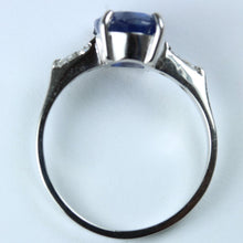 9ct White Gold Sapphire and Diamond Ring