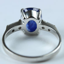 9ct White Gold Sapphire and Diamond Ring