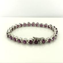 Sterling Silver Garnet Bracelet
