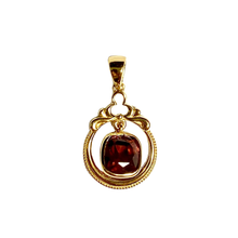 9ct Yellow Gold Red Spinel Birthstone Pendant