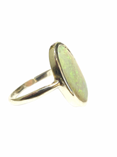 Sterling Silver Semi-Black Opal Ring