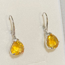 Sterling Silver Citrine Earrings – 12mm