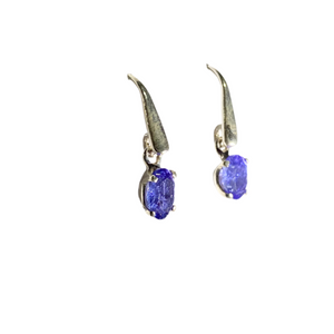 Sterling Silver, Tanzanite Earrings