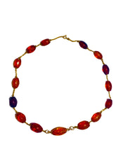 Antique Honey Amber Necklace in 18ct Yellow Gold