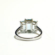 9ct White Gold, 4.5ct Natural Aquamarine Ring