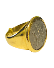 18ct Yellow Gold Roman Coin Ring