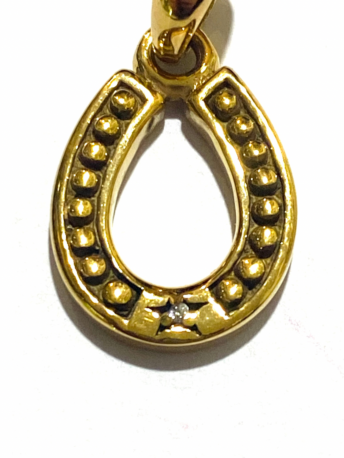 Sterling Silver Gold Plated Horse Shoe Pendant