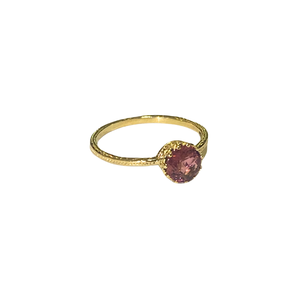 9ct Yellow Gold Pink Tourmaline Ring