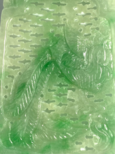 9ct Yellow Gold Carved Jadeite Square Pendant
