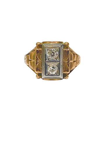Art Deco Diamond Ring in 14ct Yellow Gold