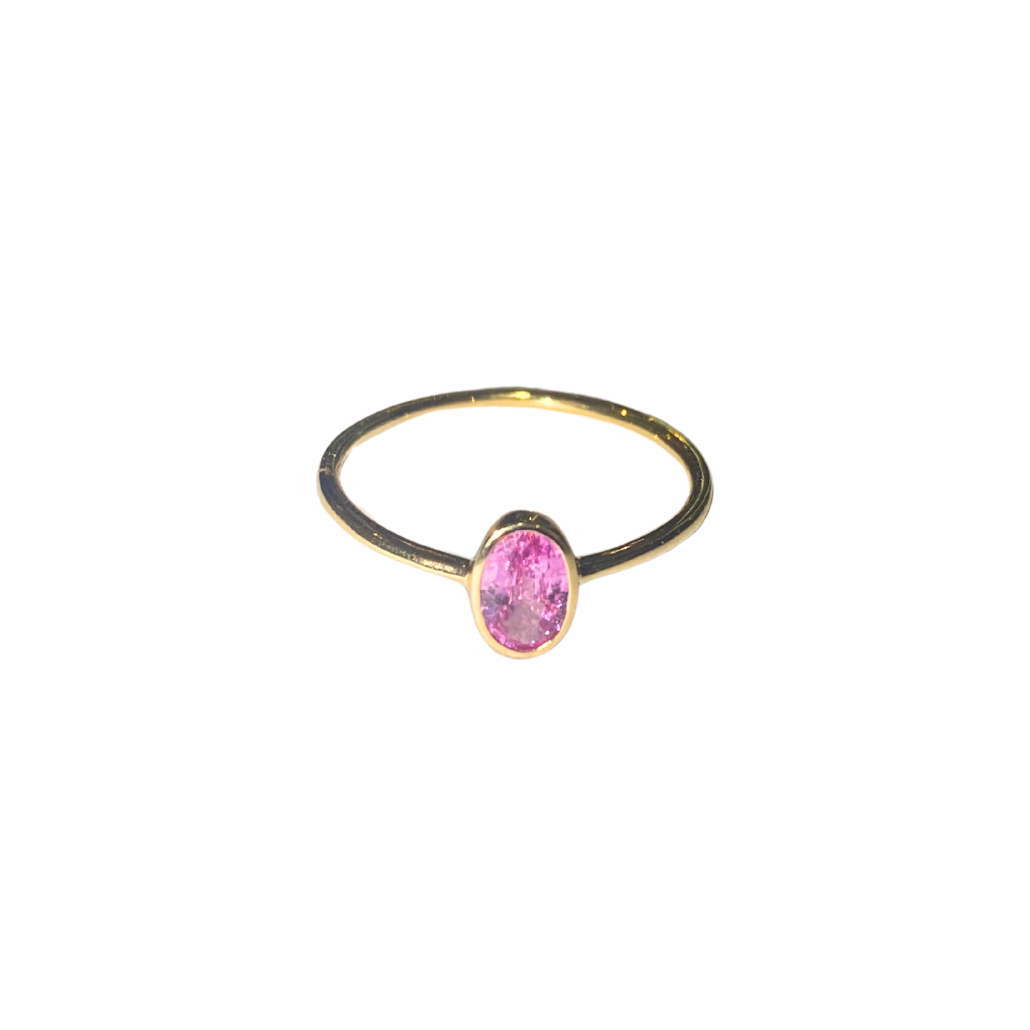 9ct Yellow Gold Pink Tourmaline Ring